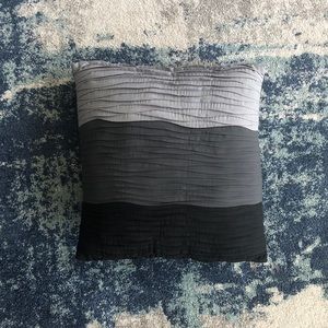 Gray and Black Accent Pillow